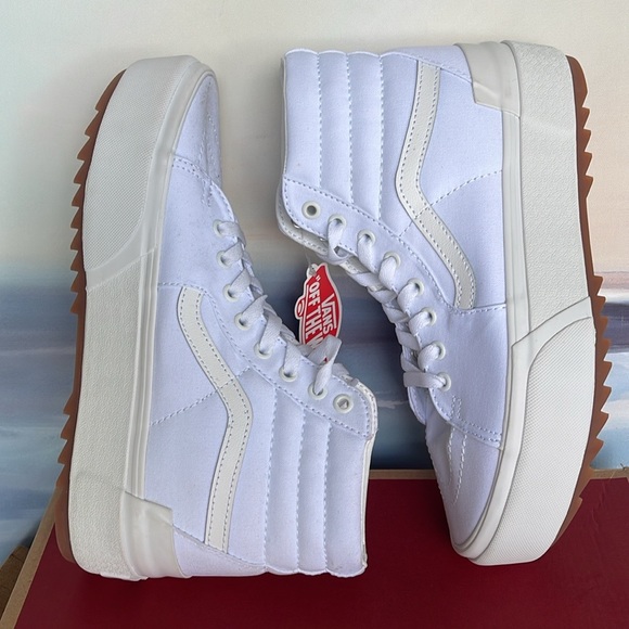 Vans WMNS Sk8-Hi Stacked (Canvas) True White
VN0A4BTWL5R Platforms Sneakers NIB - Picture 12 of 16